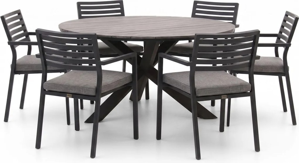+ 15% kassakorting | Diningset Bellagio  | 6 personen polywood | Tuinset stapelbaar | 7-delig | Kees Smit Tuinmeubelen