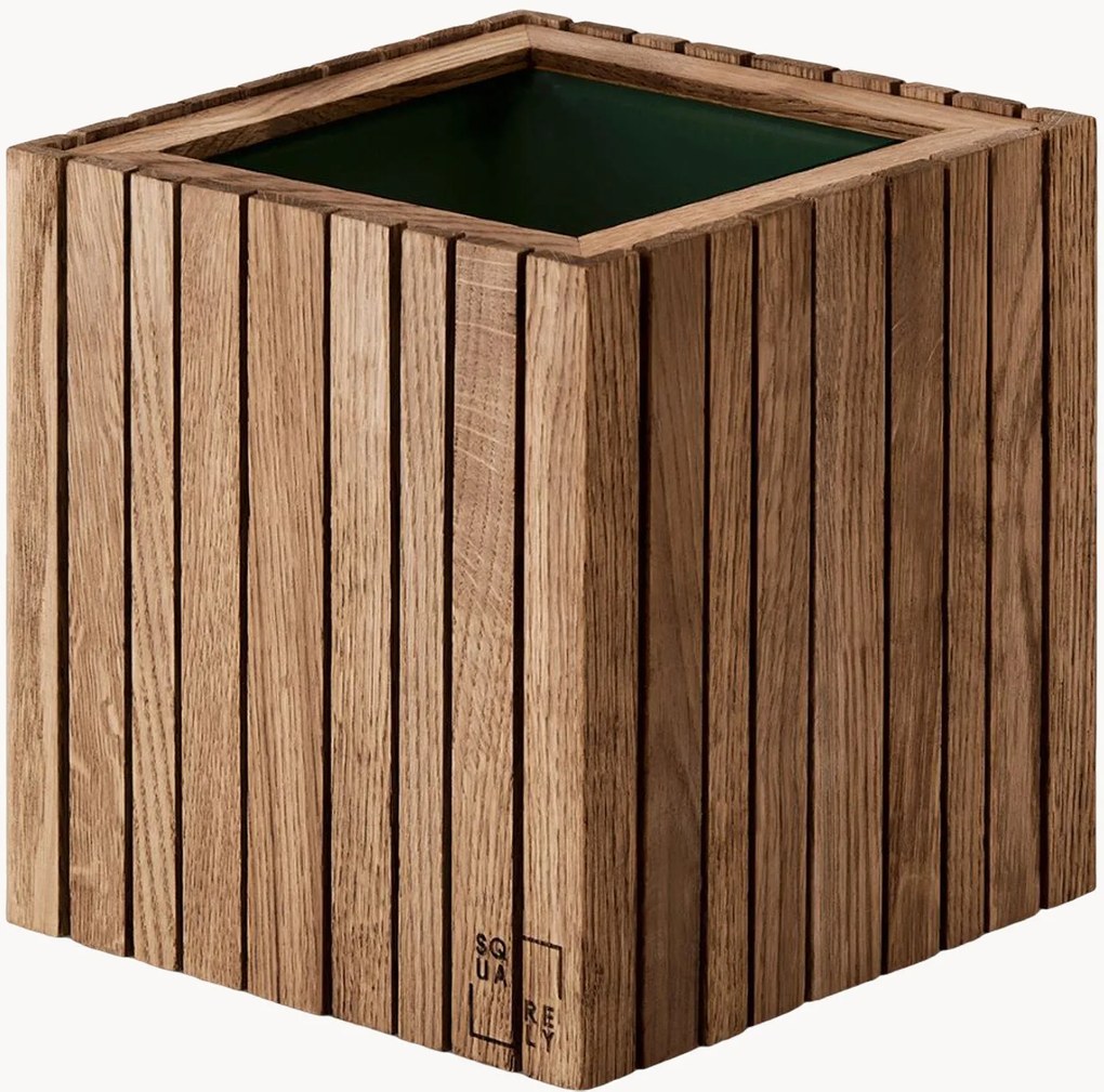 Zelfwatergevende plantenpot GrowON van eikenhout