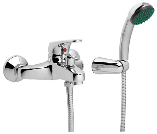 GO by Van Marcke Fresh eengreepsmengkraan baddouche compleet inclusief handdouche hartafstand 15 cm keramische schijven inclusief rozetten en S-koppelingen 101030-