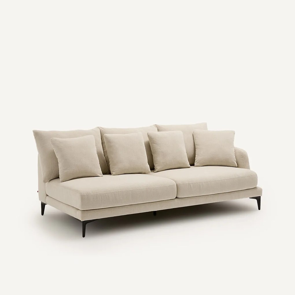 3-zits halve bank van gevlochten polyester, MODERNISTE, ontwerp Emmanuel Gallina