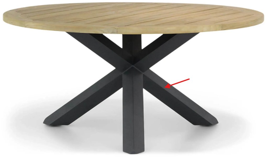 Tuinset Ronde Tuintafel 4 personen 120 cm Aluminium Grijs  Lifestyle Garden Furniture Vivaro/Rockville