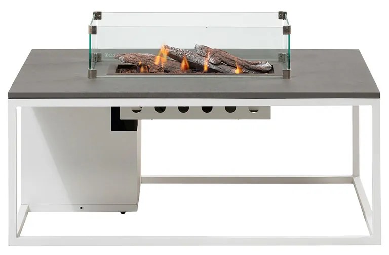 Cosi Fires Cosiloft lounge vuurtafel 120 cm wit - grey top