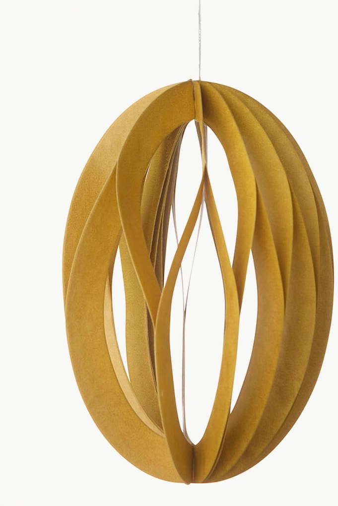 Handgemaakte paasdecoratie hangers Honeycomb, 2 stuks