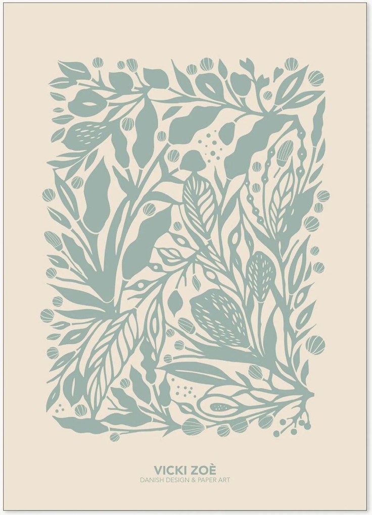 Ingelijste digitale print oft Green Garden
