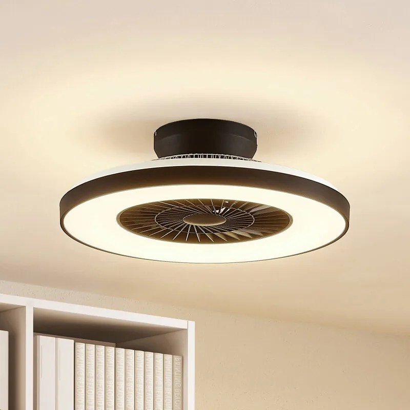 Orligo LED plafondventilator, mat zwart - lampen-24