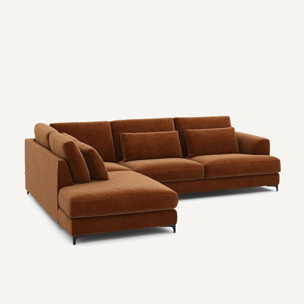 Hoekslaapbank links fluweel chenille, Marsile