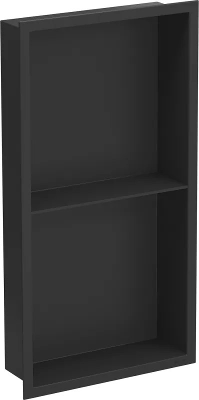 Mexen X-Wall-R nisplank met flens en plank 60 x 30 cm, zwart - 1970603010S