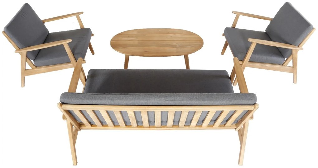 The Outsider Stoel-Bank Loungeset - Narvik - Acacia - Grijs - The Outsider