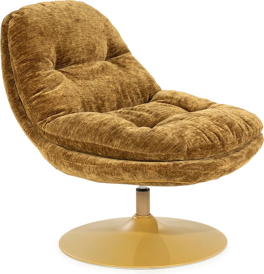 Draaibaar Fauteuil Mosterd
