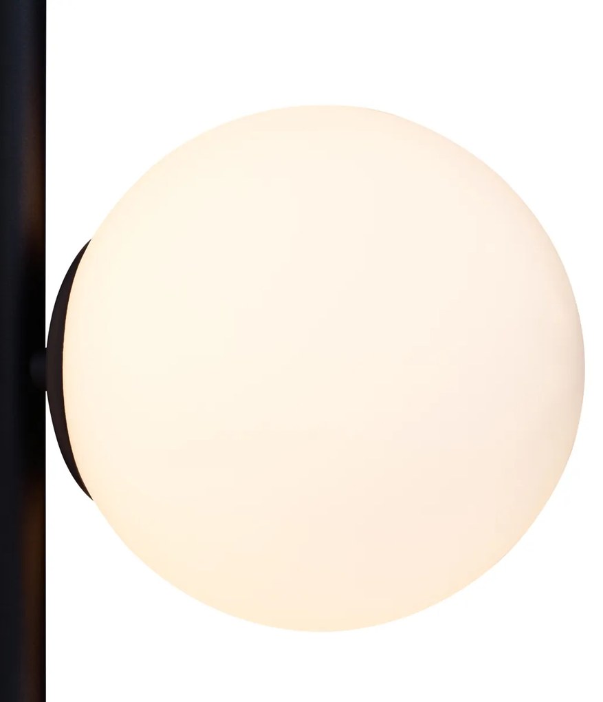 Design wandlamp zwart met mat glas 3-lichts - Vertical Design G9 bol / globe / rond Binnenverlichting Lamp