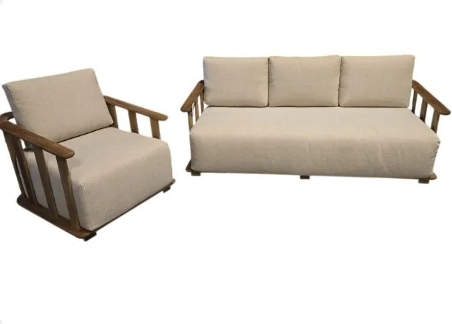 Showroommodel Milano stoel bank loungeset 2 delig teakhout