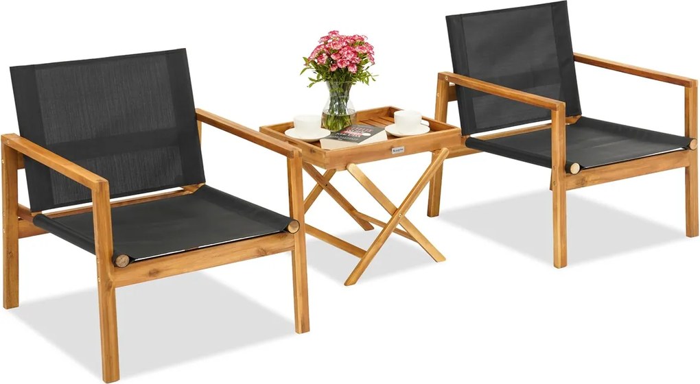 Houten terrasset voor 2 personen Gaia Garden Point