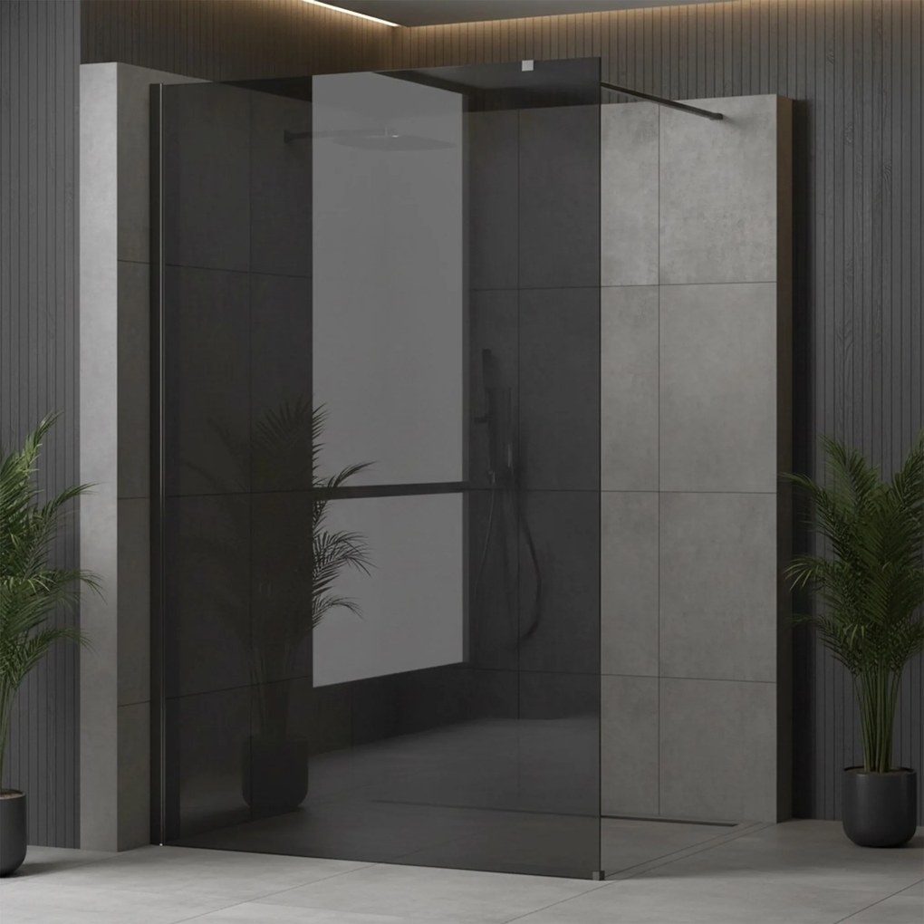 Walk-in douchewand Rea Flexi Grey / Titan 90