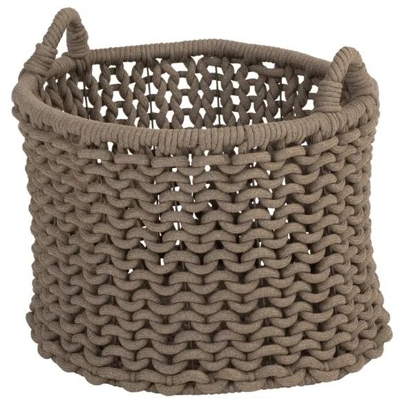 4 Seasons Outdoor Amber set van 2 manden, Ø 65 cm (H 50) en Ø 55 cm (H 40) SALE      taupe weerbestendig