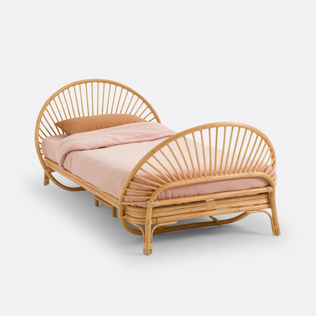 Bed en bedbodem in rotan, Sielo