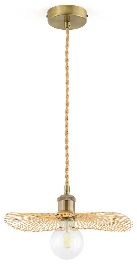 Luchtige hanglamp in bamboeØ30 cm, Ezia