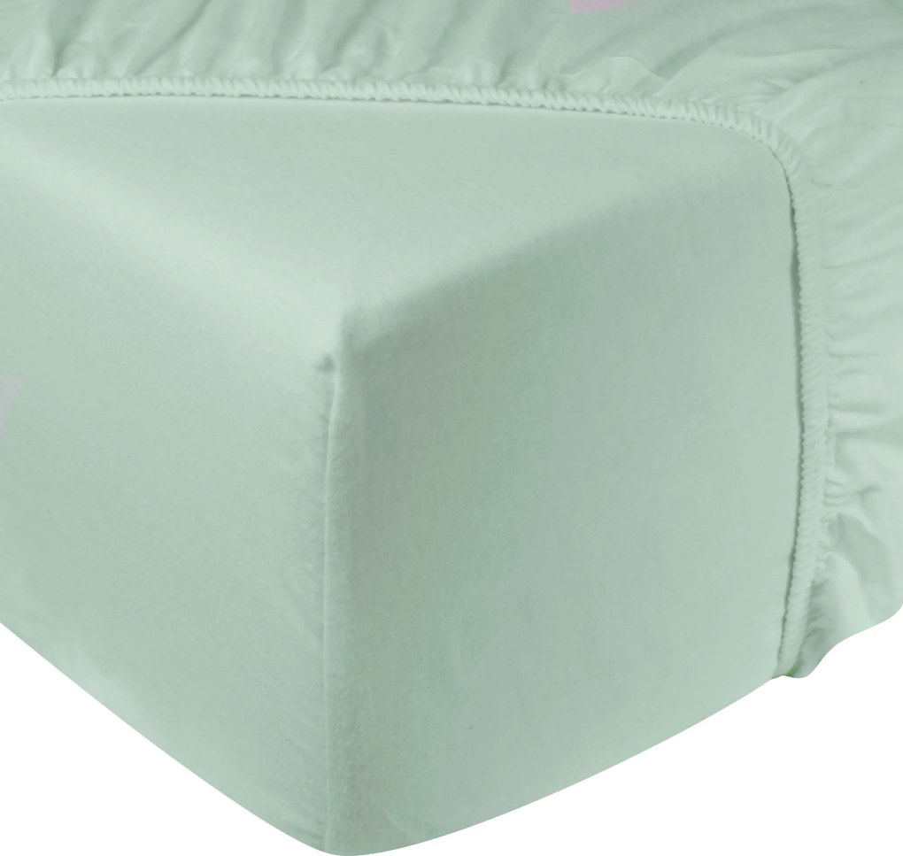 Hoeslaken flanel - 100% katoen - 140x200 - mint