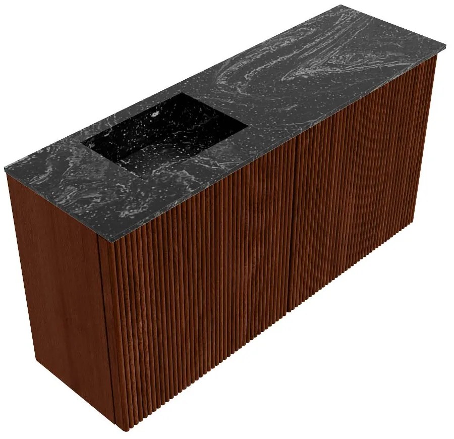 Mondiaz Joya DLux 80cm toiletmeubel ruby met wastafel faye links zonder kraangat lava