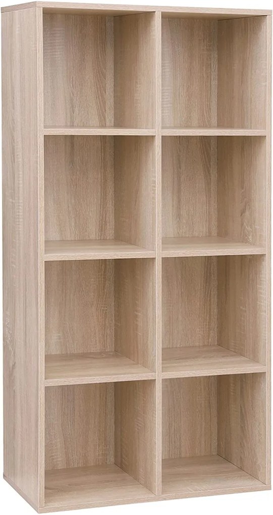 Nancy's Boekenkast Met 8 vakken - Planken Van Hout - Vrijstaande Kast – Opberger Voor Kantoor Of Thuis – Houten Kast