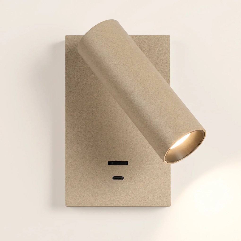 Elias Bedlamp Champagne Met Schakelaar En USB-C