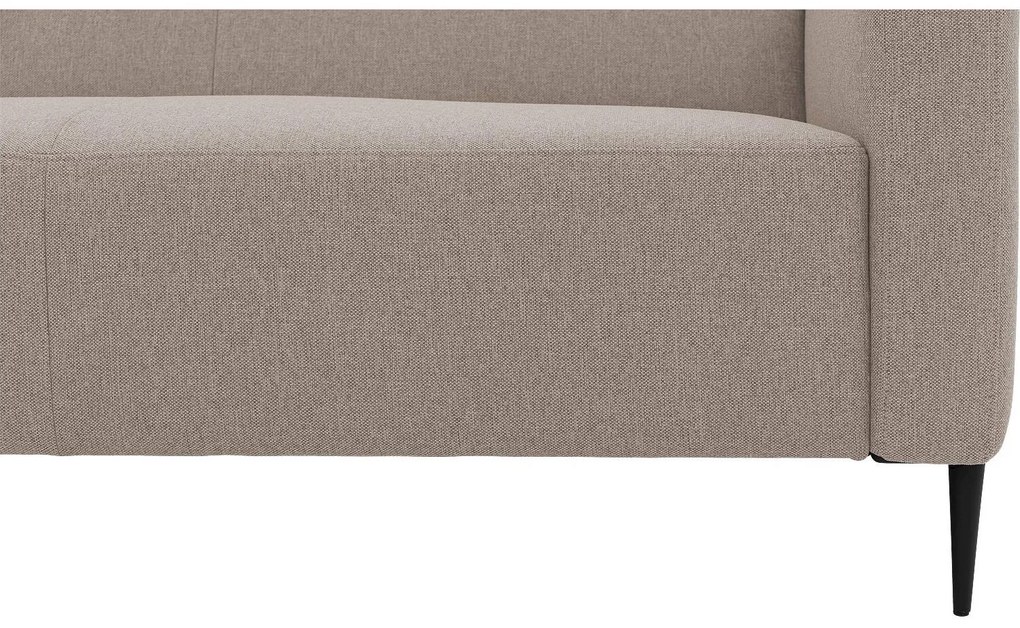 Goossens  Key West grijs, stof, 2,5-zits, modern design met ligelement links