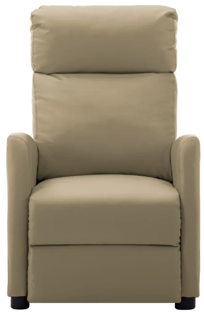 vidaXL Fauteuil verstelbaar kunstleer cappuccinokleurig