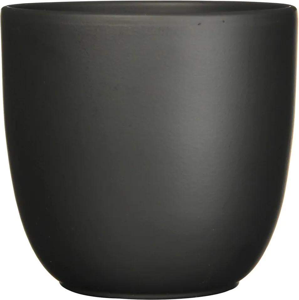 Bloempot Pot rond es/24 tusca 25 x 28 cm zwart mat Mica