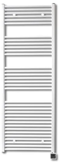 Sanicare elektrische design radiator 45x172cm wit met Bluetooth en thermostaat rechts zwart