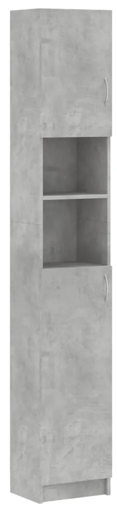 vidaXL Badkamerkast 32x25,5x190 cm spaanplaat betongrijs
