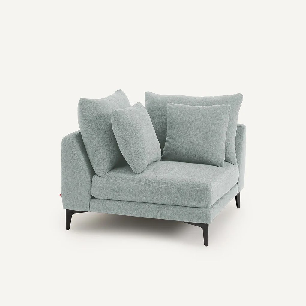 Hoekbank van gevlochten polyester, MODERNISTE, ontwerp Emmanuel Gallina