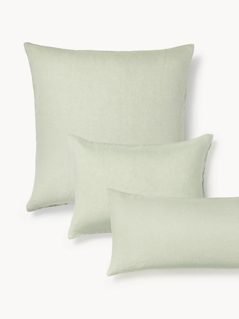 Gewassen linnen kussenhoes Airy