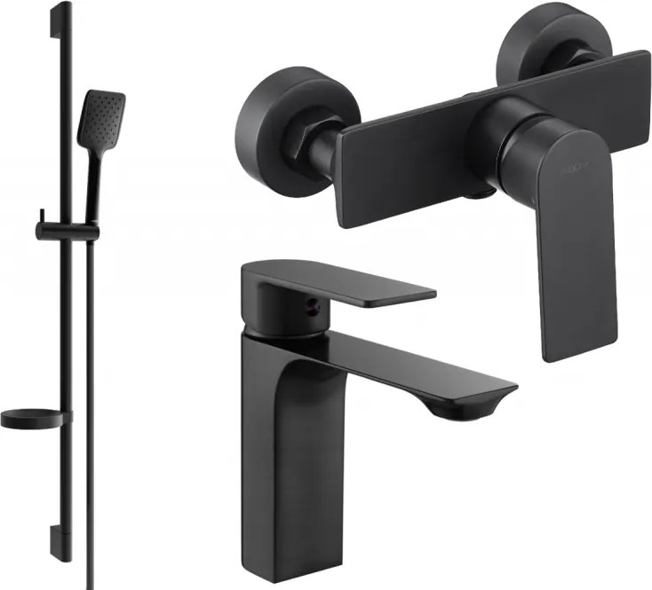 Mexen Alexa DS62 doucheset, zwart - 71204DS62-70
