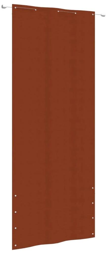 vidaXL Balkonscherm 100x240 cm oxford stof terracottakleurig