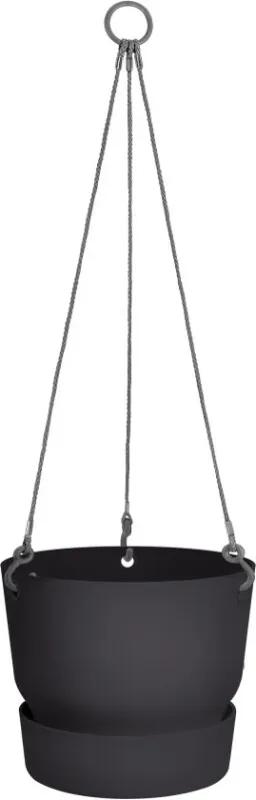 Bloempot greenville hangschaal 24cm living black - 23.9 x 23.9 x 20.3 cm