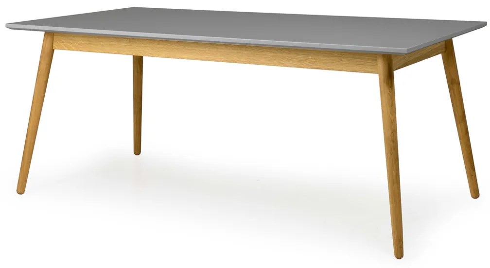 Tenzo Dot Eettafel Mat Grijs Met Eiken - 180 X 90cm.