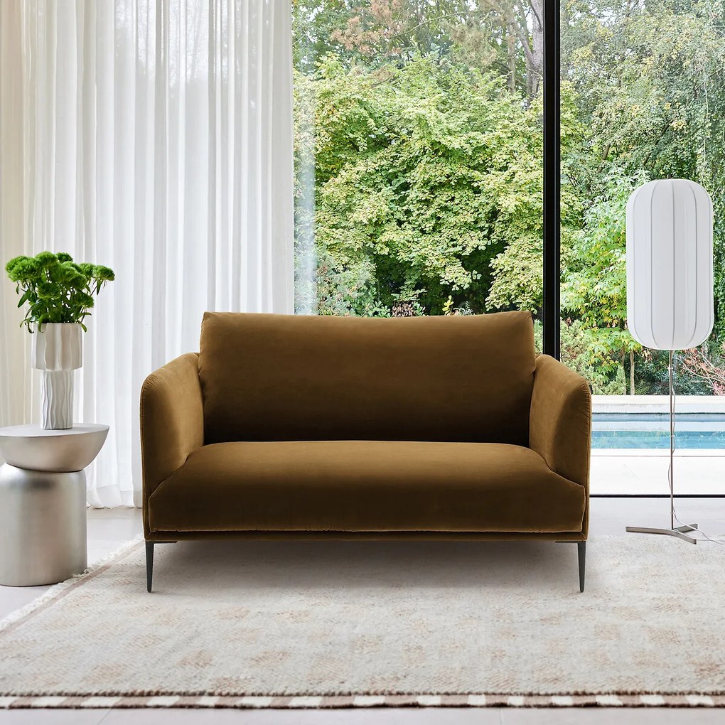 Fluwelen 2-zitsbank, Oscar-design E. Gallina