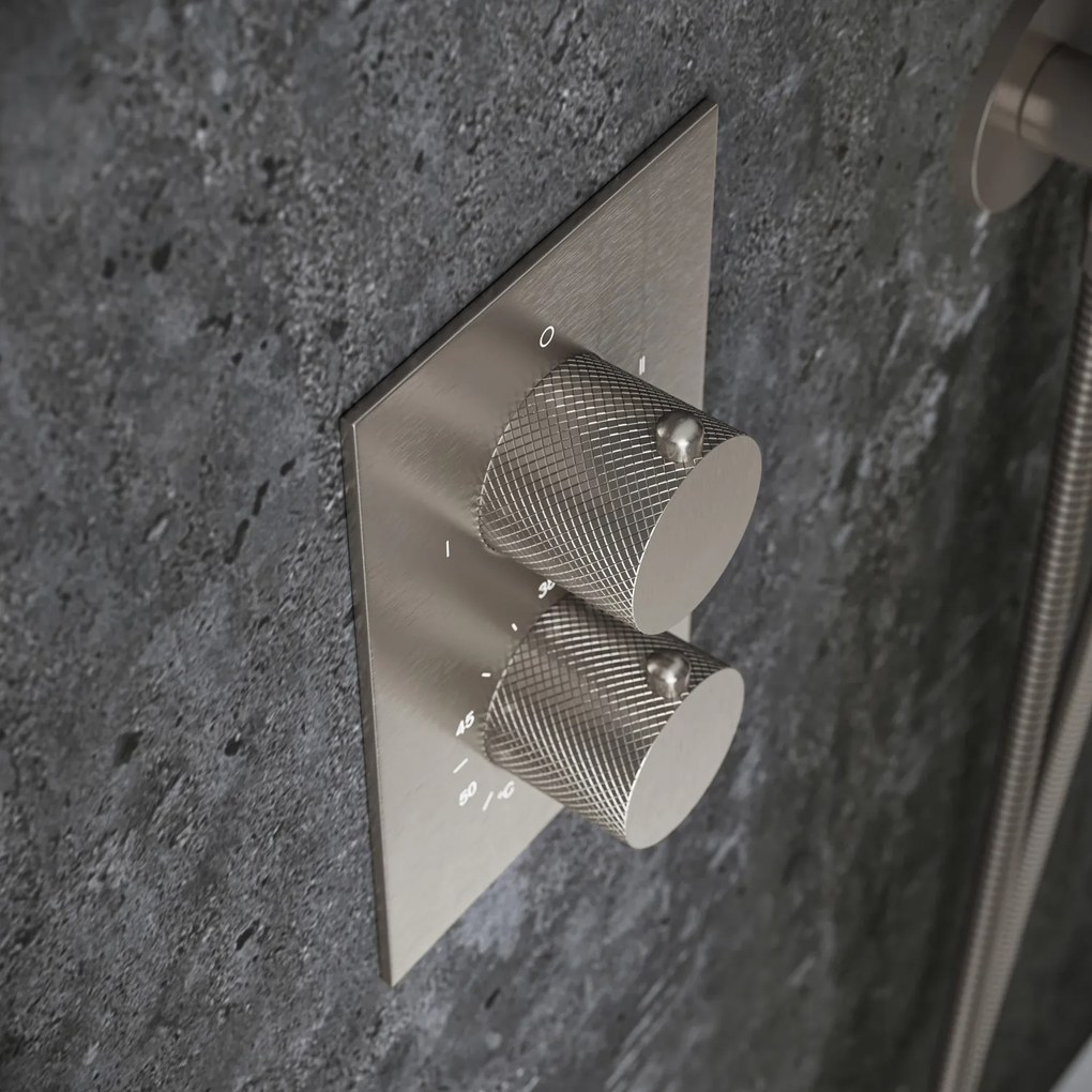 Saniclear Exclusive Curved inbouw thermostaat met inbouwdeel RVS