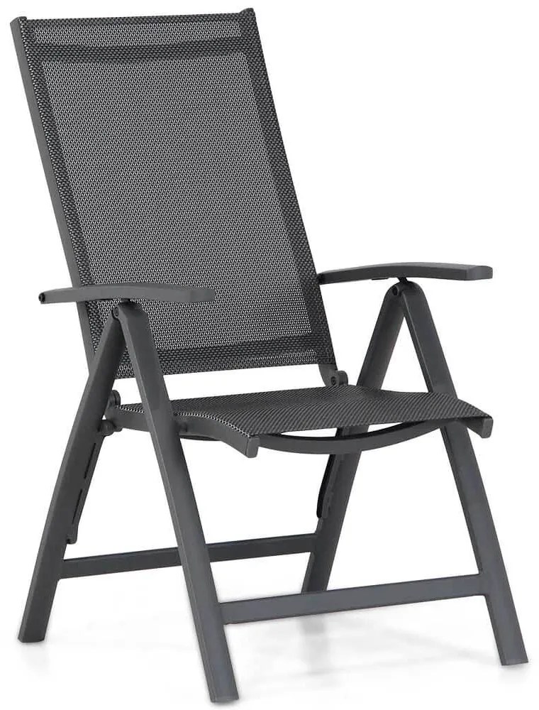 Tuinset 4 personen 85 cm Aluminium/textileen Grijs Presto Vasto/Venustas