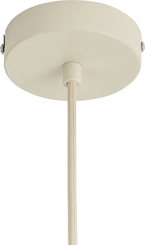 Japandi hanglamp beige met linnen kap 50cm - Fedde