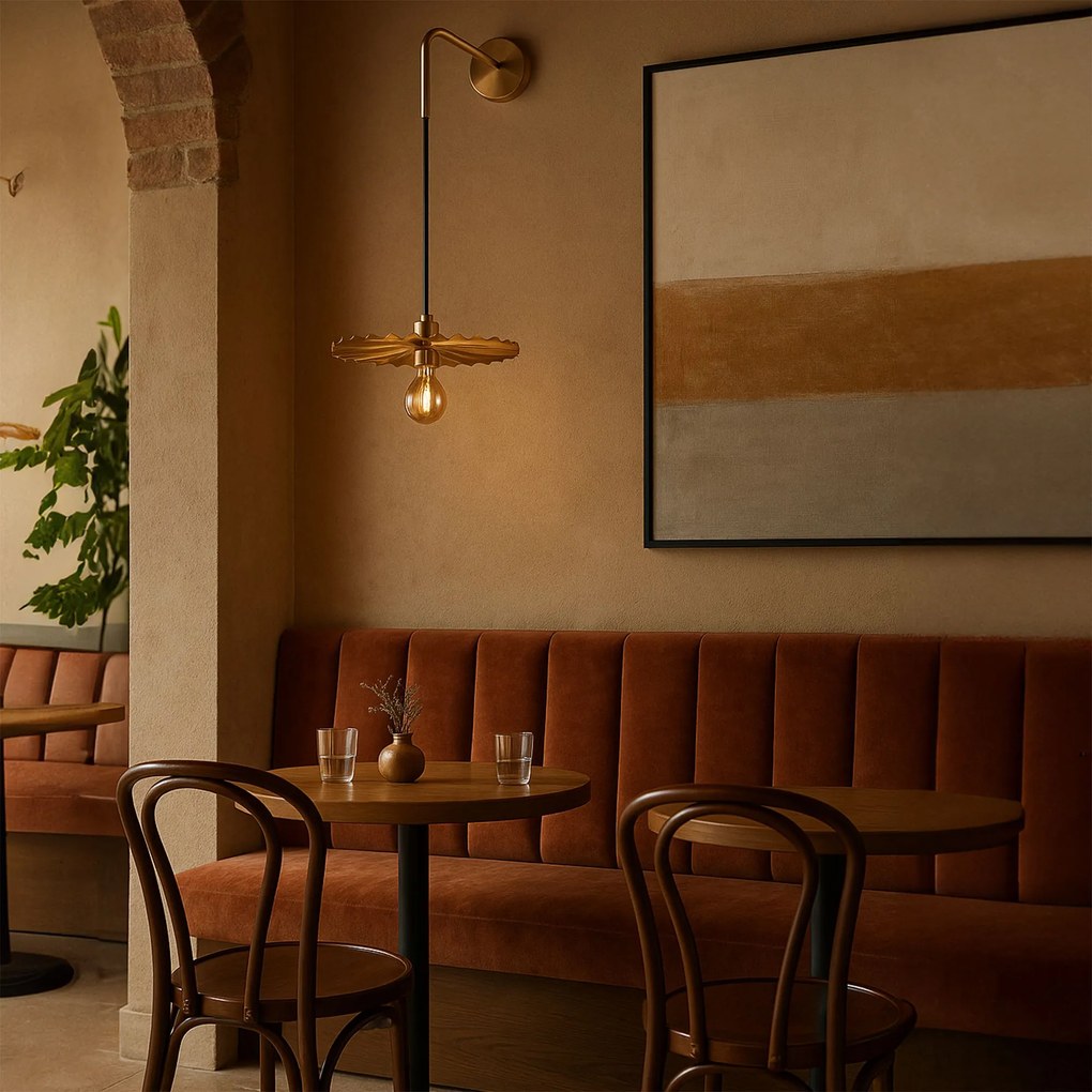 LAMPA ŚCIENNA KINKIET APP1356-1W OLD GOLD 30 cm