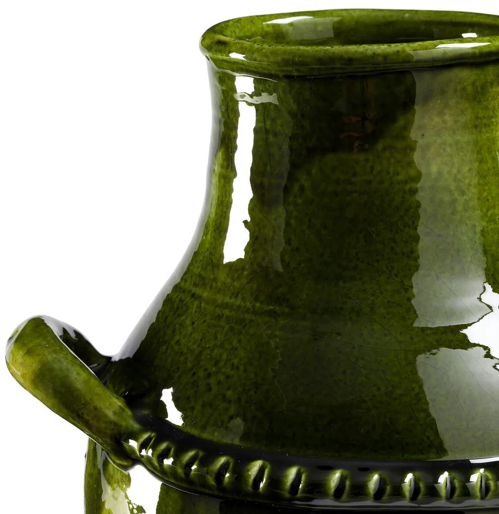 Decoratieve vaas in gebakken aardewerk, H30 cm, Makero