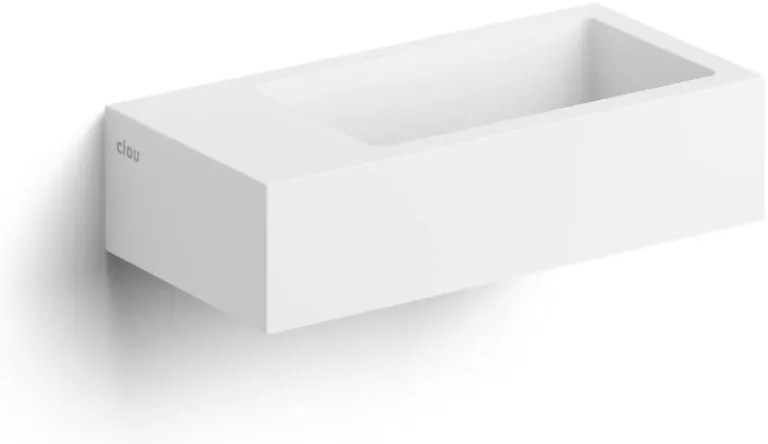 Clou Flush 3 fontein solid surface 36cm links wit mat