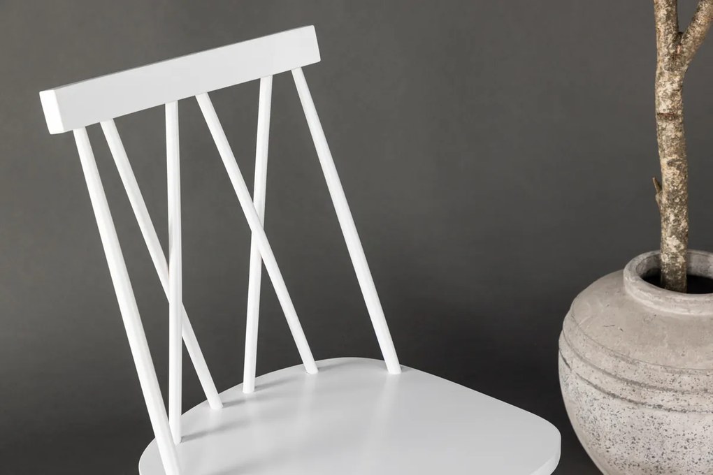 Jörn Eetkamerstoel - Lena - Wit - Rubberhout - Jörn