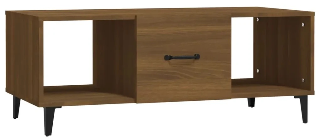 vidaXL Salontafel 102x50x40 cm bewerkt hout bruineikenkleurig