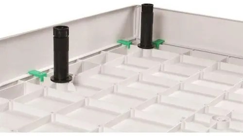 Saniclear Dura douchebak 90x90 kwartrond met paneel wit
