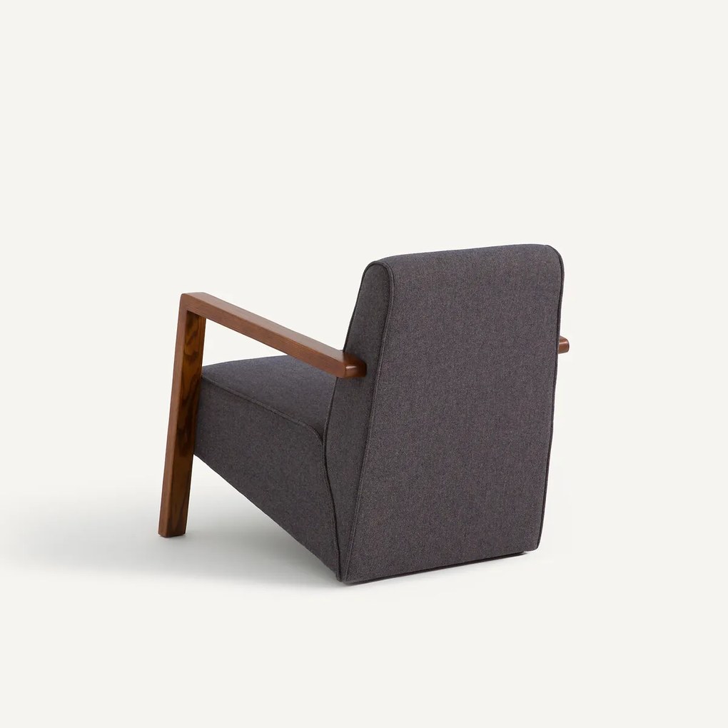 Fauteuil in wol en polyester Sanami