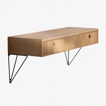 Plank Met Lade In Essenhout 80 Cm Glai Natuurlijk Hout - Sklum