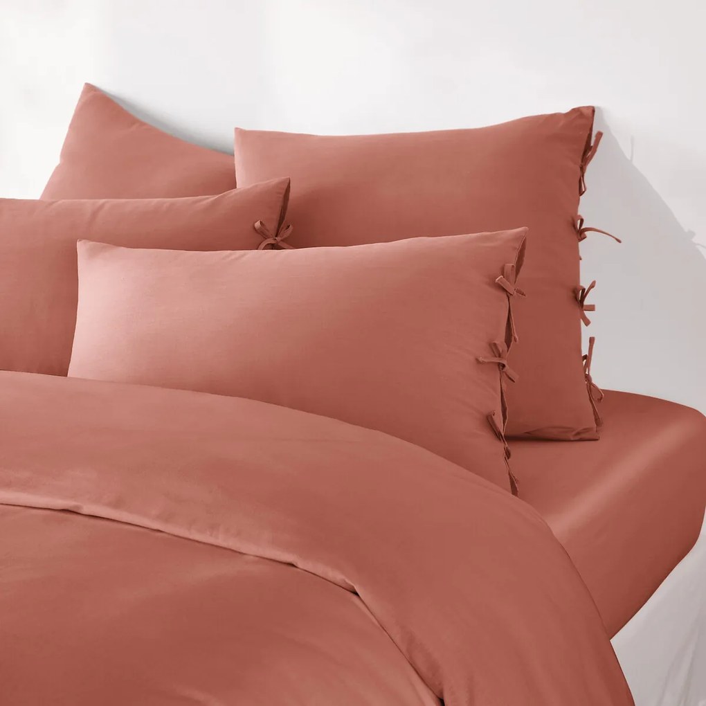 Effen kussensloop te strikken in katoen , Scenario