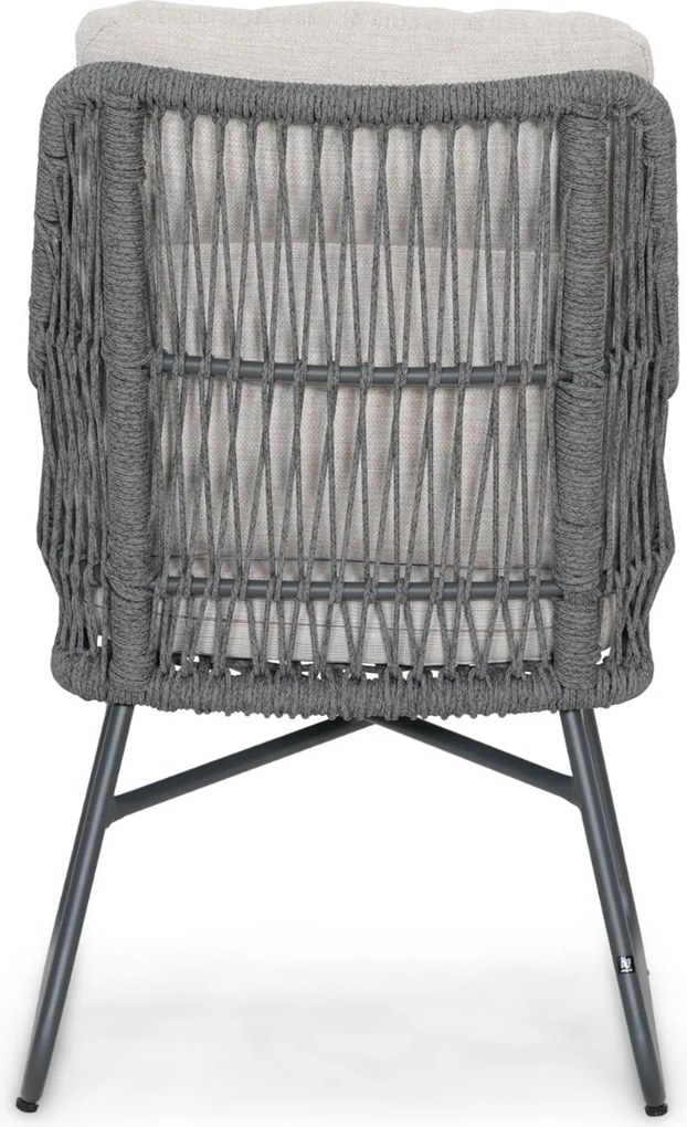 Tuinset Ronde Tuintafel 4 personen 100 cm Rope Grijs  Lifestyle Garden Furniture Vicente/Serino