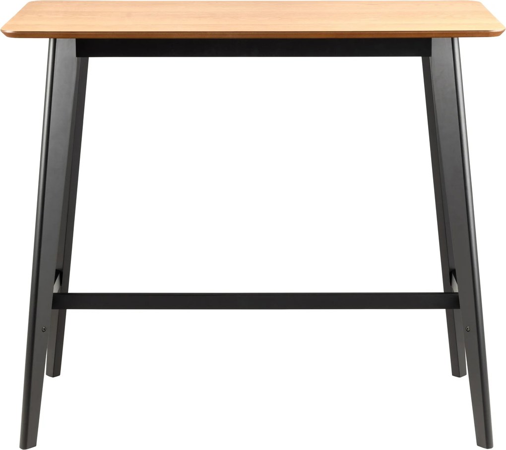 ROXY Natuurlijk Eiken/Zwart - BAR/KEUKENTAFEL HOOG HOUT FINEER